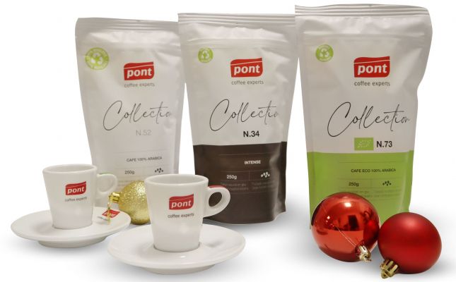 El lot inclou dues tasses i tres 'blends' de la gamma Collection